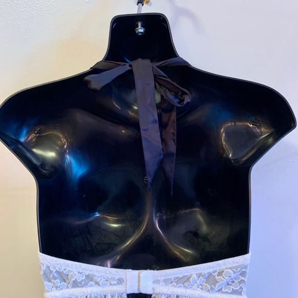 NWOT Babydoll white lace halter-style lingerie - Picture 4 of 8